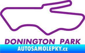 Samolepka Okruh Donington Park fialová
