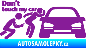 Samolepka Don´t touch my car 009 levá fialová