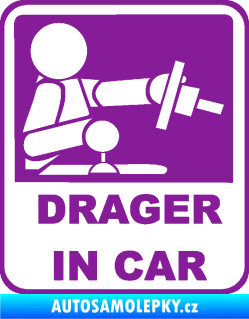 Samolepka Drager in car 001 fialová