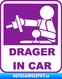 Samolepka Drager in car 002 fialová