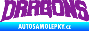 Samolepka Dragons nápis Draci fialová
