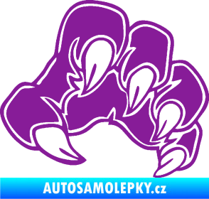 Samolepka Drápy 001 pravá fialová