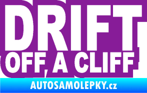 Samolepka Drift off a cliff fialová