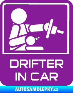 Samolepka Drifter in car 004 fialová