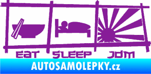 Samolepka Eat sleep JDM fialová