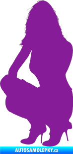 Samolepka Erotická žena 009 levá fialová