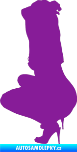Samolepka Erotická žena 031 levá fialová