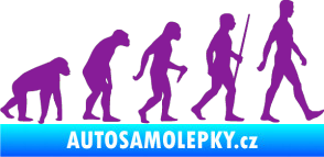 Samolepka Evoluce 001 pravá fialová