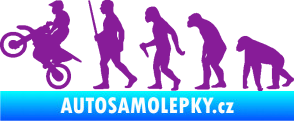 Samolepka Evoluce 002 motokros levá fialová