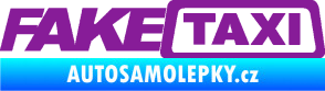 Samolepka Fake taxi nápis fialová