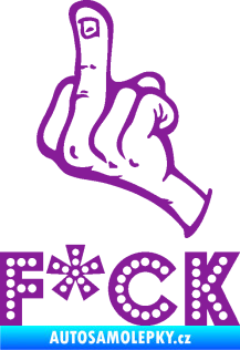 Samolepka F*CK 002  nápis  fialová
