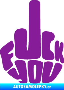 Samolepka F*ck you fialová