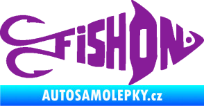 Samolepka Fish On rybička fialová