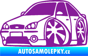 Samolepka Ford Mondeo karikatura levá fialová