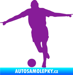 Samolepka Fotbalista 015 levá fialová