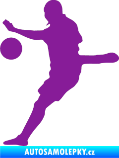 Samolepka Fotbalista 022 levá fialová