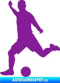 Samolepka Fotbalista 031 levá fialová