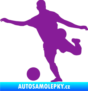 Samolepka Fotbalista 032 levá fialová