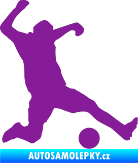 Samolepka Fotbalista 039 pravá fialová