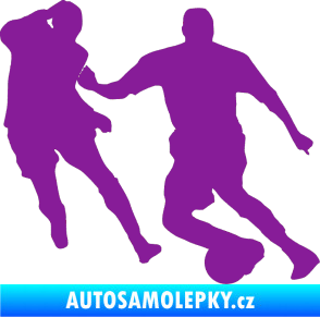 Samolepka Fotbalista 045 pravá fialová