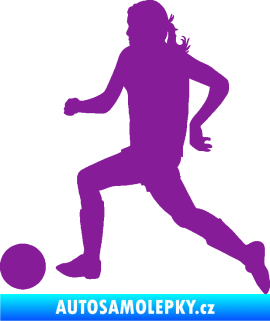 Samolepka Fotbalistka 001 levá fialová