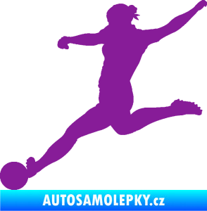 Samolepka Fotbalistka 002 levá fialová