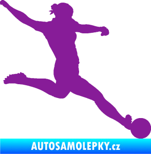 Samolepka Fotbalistka 002 pravá fialová