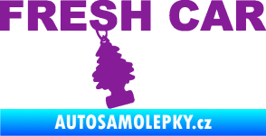 Samolepka Fresh car nápis s voňavým stromečkem fialová