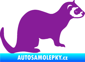 Samolepka Fretka 001 pravá fialová