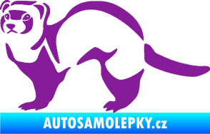 Samolepka Fretka 002 levá fialová
