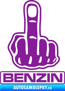 Samolepka Fuck off benzín fialová