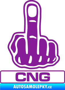 Samolepka Fuck off CNG fialová