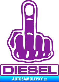 Samolepka Fuck off diesel fialová
