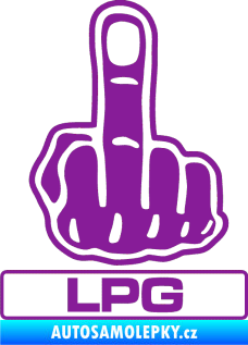 Samolepka Fuck off LPG fialová