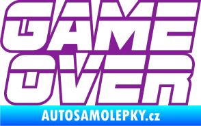 Samolepka Game over nad sebou 002 fialová