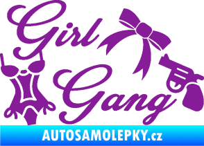 Samolepka Girl gang 001 fialová