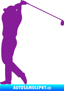Samolepka Golfista 004 levá fialová