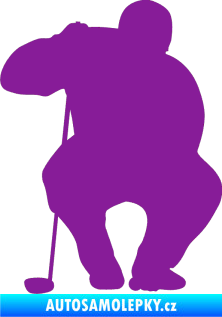 Samolepka Golfista 006 levá fialová