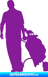 Samolepka Golfista 009 levá fialová