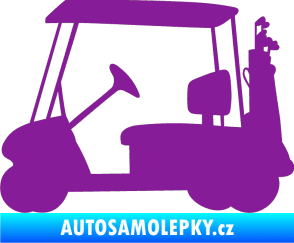 Samolepka Golfista 012 levá vozík fialová