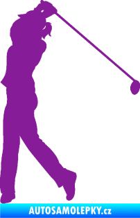Samolepka Golfistka 013 levá fialová