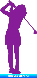 Samolepka Golfistka 014 pravá fialová