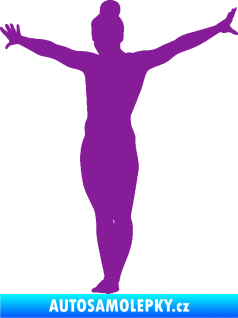 Samolepka Gymnastka 002 levá fialová