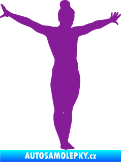 Samolepka Gymnastka 002 pravá fialová