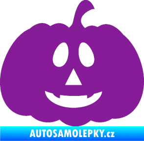 Samolepka Halloween 017 pravá dýně fialová