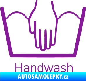 Samolepka Handwash ruční mytí fialová