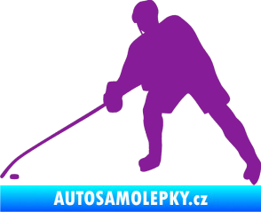 Samolepka Hokejista 002 levá fialová