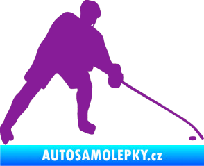 Samolepka Hokejista 002 pravá fialová