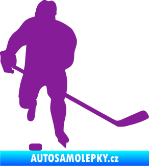 Samolepka Hokejista 008 pravá fialová