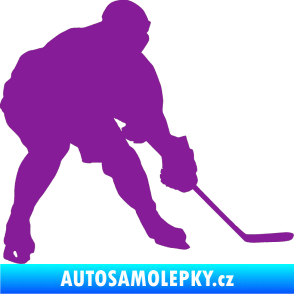 Samolepka Hokejista 016 pravá fialová